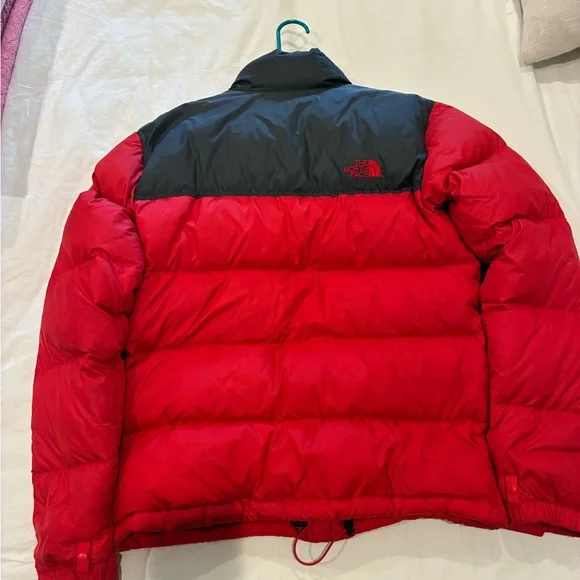 The North Face Bold Red and Black Down Jacket - Picture 2 of 3